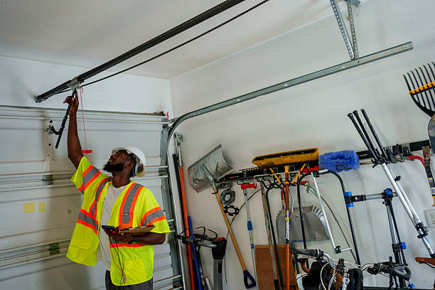 Professional Garage Door Panel Replacement technician working in Merrick, NY
